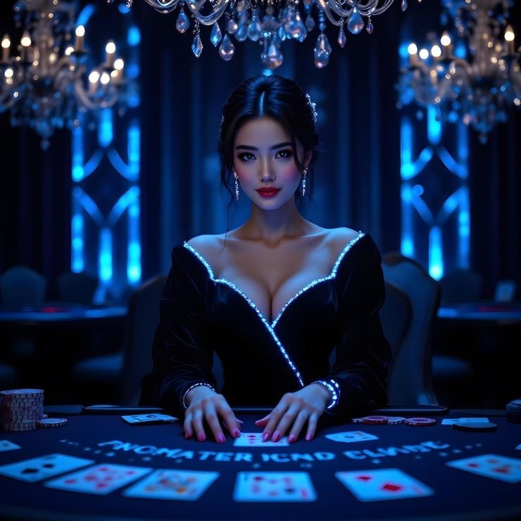 Layar besar dengan game slot online di perangkat mobile